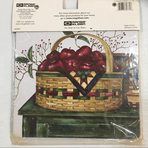 Basket of Apples Hot Pad Trivet Set of 2 - Picture 2 of 4